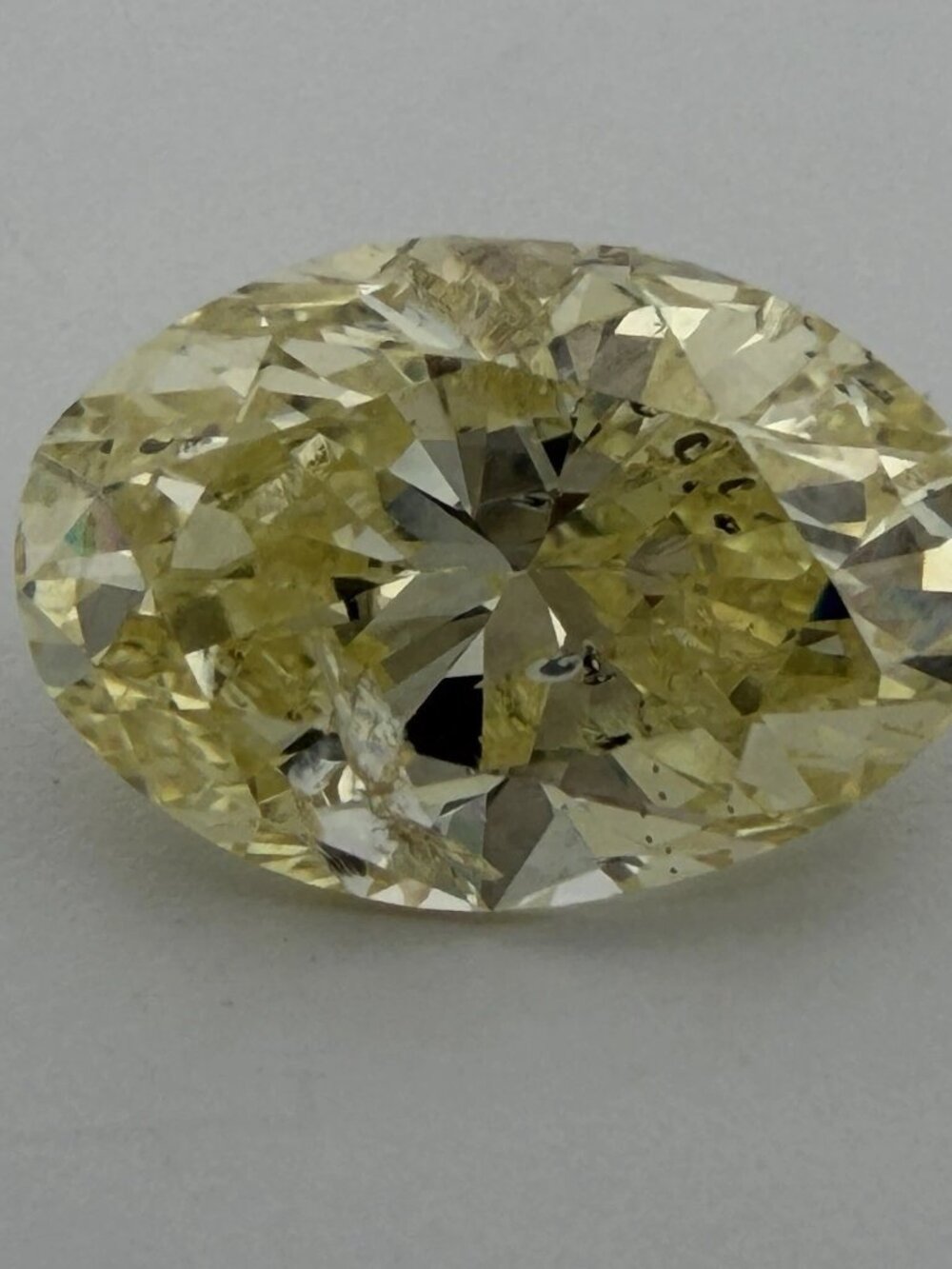 Natural Fancy Yellow Diamond GIA 2.12ct Oval Brilliant I2 Loose Diamond